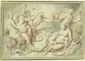 Chalk On Paper Prints: Bachanalia, c1655-1660. Creator: Jacob Jordaens I