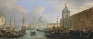 Customs House Prints: The Bacino, Venice, with the Dogana and a Distant View of the Isola di San Giorgio, ca
