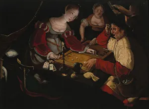Dice Prints: Backgammon Players, c1535-1540. Creator: Anonymous