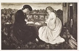 Burne Jones Edward Prints: The Backgammon Players, c1861, (1900). Creator: Unknown