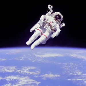 Extravehicular Activity Prints: Backpacking, 1984. Creator: NASA