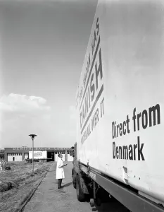Import Prints: Bacon delivery from Denmark, Kilnhurst, South Yorkshire, 1964. Artist: Michael Walters