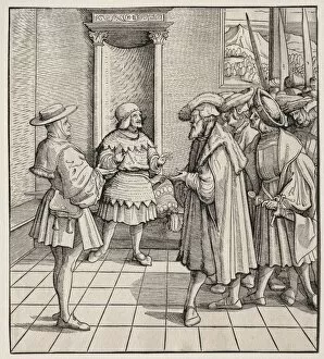 The Bad Advice of One Little Man to Another, 1512-1516. Creator: Hans Burgkmair (German