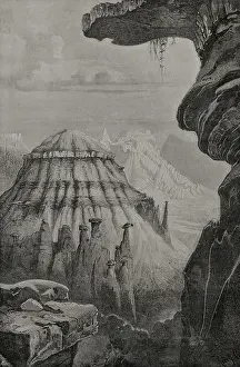 Geological Prints: In the bad lands of Little Missouri River, United States, 1892. Creator: Unknown