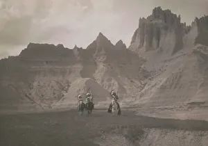 Dakota Prints: In the Bad Lands-Sioux, c1905. Creator: Edward Sheriff Curtis