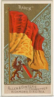 National Flag Prints: Baden, from Flags of All Nations, Series 2 (N10) for Allen & Ginter Cigarettes Brands