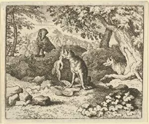 Allart Van Gallery: The Badger Hurries to Warn Renard of the Lions Intention, 1650-75