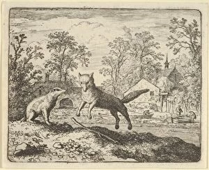 Badger Collection: The Badger Imposes as Punishment to Jump Three Times Over a Stick on the Ground, 1650-75