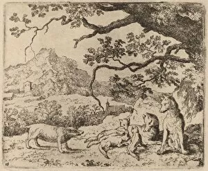 Reynard The Fox Gallery: The Badger Sent as Messenger, probably c. 1645 / 1656. Creator: Allart van Everdingen