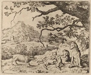 Aldret Van Everdingen Prints: The Badger Sent as Messenger, probably c. 1645 / 1656. Creator: Allart van Everdingen