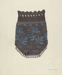 Leaf Motif Prints: Bag, c. 1938. Creator: Frank C. Barks