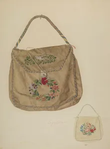 Watercolor And Graphite On Paperboard Collection: Bag, c. 1941. Creator: Georgine E. Mason