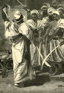 Achaemenid Prints: Bagaeus Delivering His Messages to the Persian Guard, 1890. Creator: Unknown