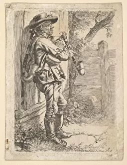 Bagpipes Gallery: The Bagpiper, 1817. Creator: Johann Christian Erhard