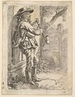 Johann Christoph Erhard Collection: The Bagpiper, 1819. Creator: Johann Christian Erhard
