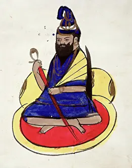 Legs Crossed Prints: Bahadur Shah, King of Delhi. Creator: Unknown