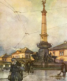 Universitats Gallery: Bahnhof Mit Vereinigungsbrunnen, (Railway Station With Unification Fountain), c1929