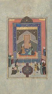 Afghan Gallery: Bahram Gur in the Dark Palace on Saturday, Folio 207 from a Khamsa... A.H. 931 / A.D
