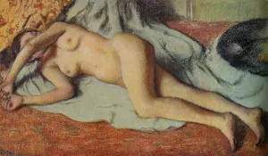 Sunbathing Prints: Baigneuse allongee sur le sol, c1885. Artist: Edgar Degas