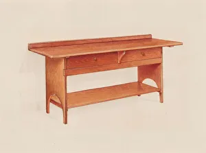 Baking Prints: Bake Room Table, c. 1936. Creator: Alfred H. Smith