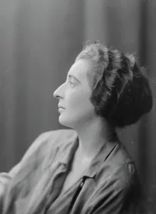 Open Collar Prints: Baker, Alice, Miss, portrait photograph, 1917 June 4. Creator: Arnold Genthe