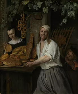 Steen Gallery: The Baker Arent Oostwaard and his Wife, Catharina Keizerswaard, 1658