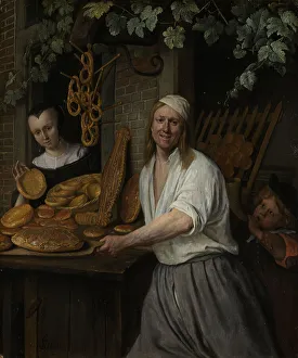 The Baker Arent Oostwaard and his Wife, Catharina Keizerswaard, 1658. Artist: Steen, Jan Havicksz (1626-1679)
