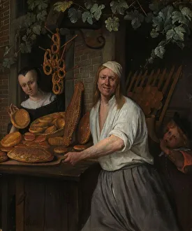 Jan Havickszoon Steen Prints: The Baker Arent Oostwaard and his Wife, Catharina Keizerswaard, 1658. Creator: Jan Steen