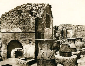 Bakers Gallery: The bakery and mill, Pompeii, Italy, c1900s