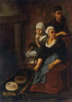 Images Dated 14th March 2011: Baking of Flat Cakes, 1645-1648