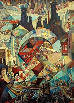 Caspian Sea Gallery: Baku (agitation panel), 1927. Creator: Vogeler, Heinrich (1872-1942)