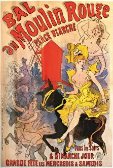 Cabaret Collection: Bal du Moulin Rouge, 1889. Creator: Cheret, Jules (1836-1932)