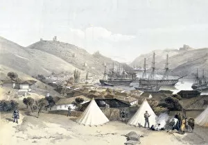 Crimean War 1853 1856 Collection: Balaklava Looking Towards the Sea, 1855. Artist: W Walton