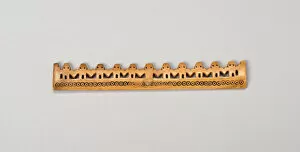 Bone Collection: Balance-Beam Scale with Row of Cut-Out Figures and Incised Circles, A.D. 500 / 800