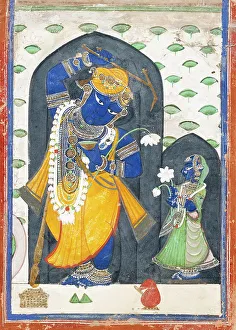 Veneration Prints: Balarama with Consort, Late 19th century. Creator: Unknown