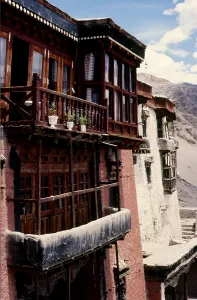 India Asia Prints: Balconies, Ladakh, India, 1988. Creator: Amanda Waite