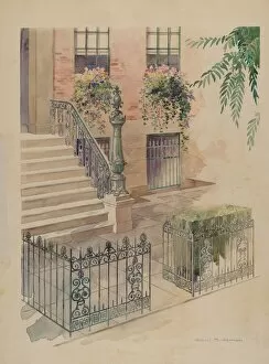 Railings Gallery: Balcony, 1935 / 1942. Creator: Gilbert Sackerman