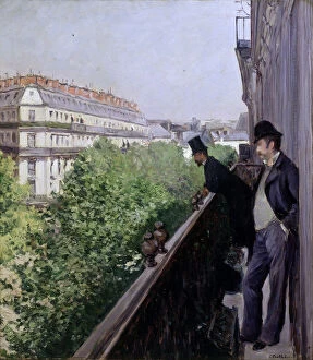 A Balcony, Boulevard Haussmann, 1880