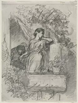 Célestin François Nanteuil Gallery: On the Balcony. Creator: Celestin Francois Nanteuil (French, 1813-1873)