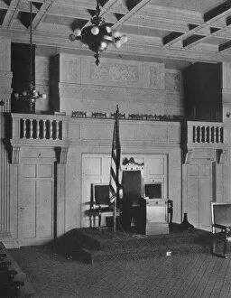 Alabama Collection: Balcony and dais in the Lodge Room of the Masonic Temple, Birmingham, Alabama, 1924