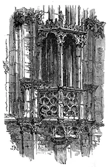 Samuel Read Prints: Balcony, Hotel de Ville, Ghent, 1872. Creator: Unknown