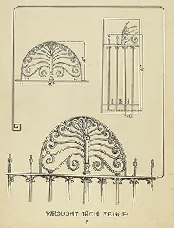 Balcony Rail Prints: Balcony Railing, 1935/1942. Creator: Al Curry