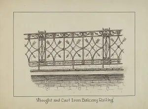 Verbeke Lucien Prints: Balcony Railing, c. 1936. Creator: Lucien Verbeke