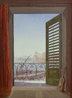 Carus Prints: Balcony Room with a View of the Bay of Naples