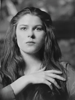 Hand On Shoulder Prints: Baldwin, A. Miss, portrait photograph, 1916 or 1917. Creator: Arnold Genthe