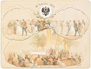 Romanov Collection: A Ball in the Heraldic Hall in the Winter Palace, 1889. Artist: Zichy, Mihaly (1827-1906)