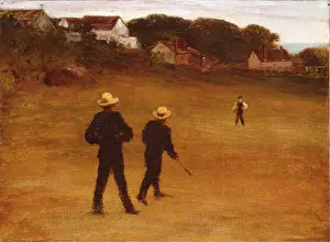 Baseball Prints: The Ball Players, c1877. Creator: William Morris Hunt