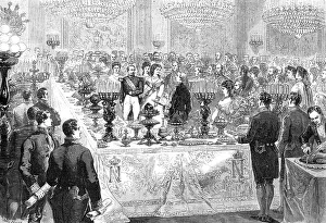 Guests Prints: Ball Supper in the Galerie de Diane, at the Tuileries, 1869. Creator: Unknown