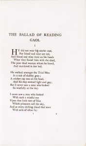 Leonard Prints: The Ballad of Reading Gaol, 1898