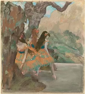 Ballet Dancer Collection: Ballet Dancers, c. 1877. Creator: Edgar Degas